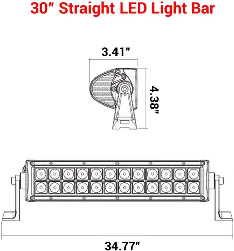 Miniatura 8 de SuperATV Barra de luz combinada LED curvada de 30 pulgadas, incluye interruptor basculante y arnés de cableado, kit de soporte de perfil bajo