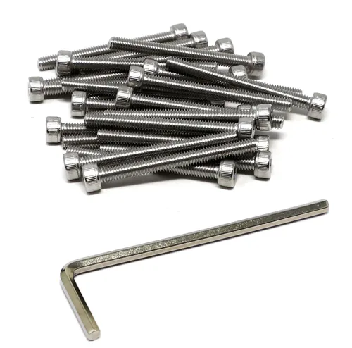 Miniatura 242 de iexcell 25 piezas M4 x 60/65/70/75/3.150 in paso de rosca 0.028 in acero inoxidable 304 cabeza hexagonal Tornillos Tornillos surtido Kit