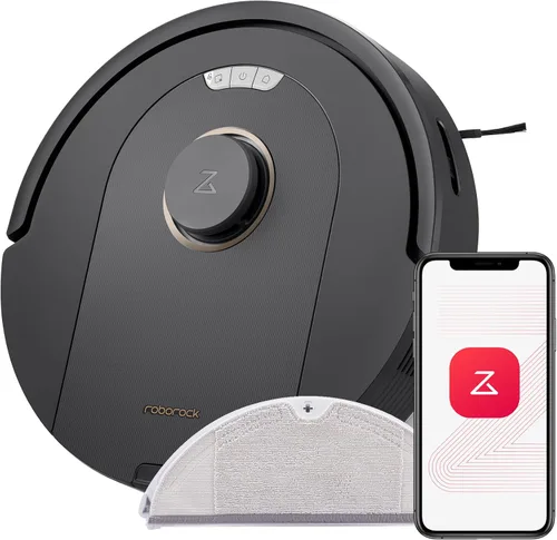 Miniatura 10 de roborock Q7 M5+ Robot de aspiradora y fregona, actualización de Q5 Max+, hasta 7-9 semanas de autovaciado, succión de 10000 Pa, sistema dual Black01