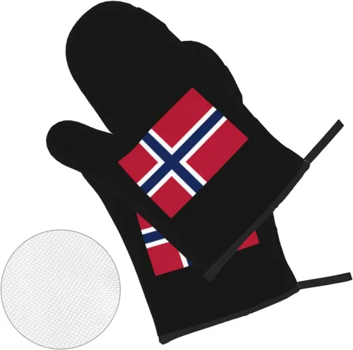 Miniatura 3 de Norway Flag - Juego de 4 manoplas de horno resistentes al calor
