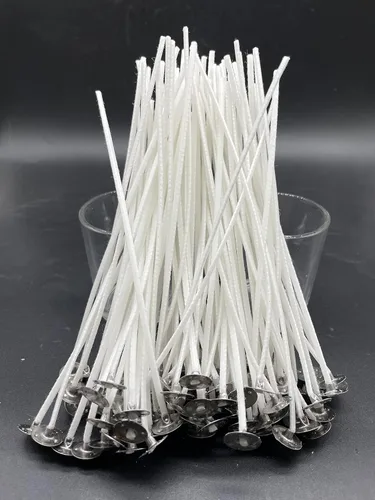 Miniatura 5 de Beesworks - 100 unidades de mecha de algodón para velas de 6 pulgadas, preenceradas, para fabricación de velas, bricolaje de velas
