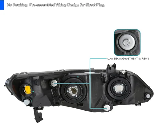 Miniatura 4 de Spec-D Tuning Faros delanteros cromados compatibles con Honda Civic 4Dr Sedan 2006-2011