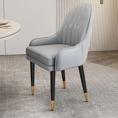 Miniatura 9 de Sillas de comedor modernas, sillas de comedor tapizadas de piel sintética de mediados de siglo, sillas auxiliares de ocio con patas de metal para 15