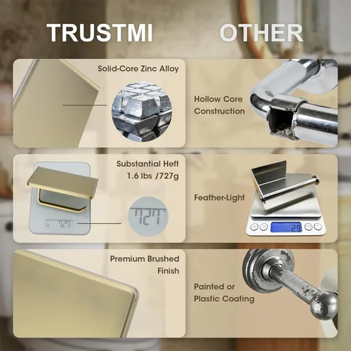 Miniatura 3 de TRUSTMI Soporte de papel higiénico con estante para teléfono, accesorios de baño, dispensador de rollo de pañuelos, almacenamiento, montaje en Oro