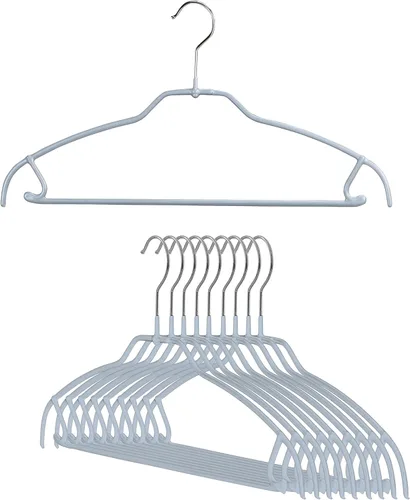 Mawa by Reston Lloyd Silhouette - Percha de camisa antideslizante que ahorra espacio con barra para pantalones y ganchos para falda, estilo 42/FTU,