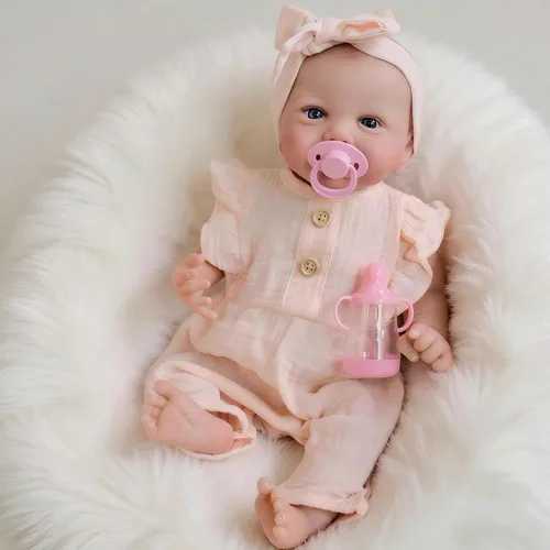 iCradle Muñeca de bebé realista Reborn de 24 pulgadas, 24.0 in, adorable muñeca de vinilo de silicona, muñeca de bebé recién nacida, regalo para