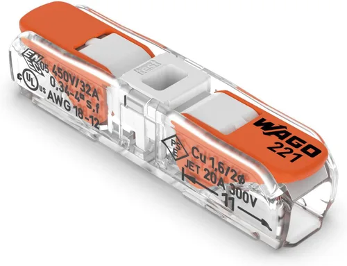 Miniatura 5 de WAGO 221-2401 Tuercas de palanca compactas para empalme de conectores de cable en línea con estuche 12 piezas