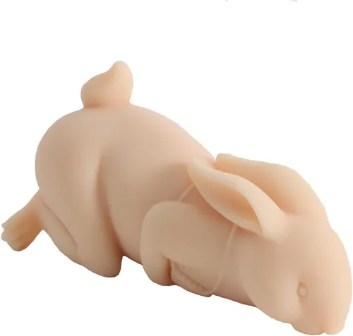 Muñeca sexual realista de conejo de 1.1 libras con vagina de bolsillo, juguete sexual de TPE realista con vagina, lindo torso real sólido muñeca