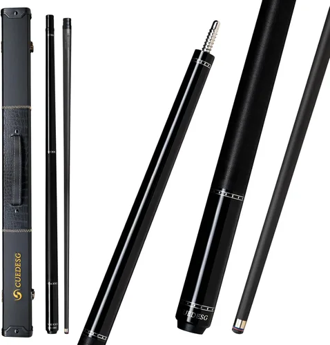 Palo de Billar de Fibra de Carbono 10.5mm/11.8mm/12.5mm, Palo de Piscina de Baja Deflexión con Empuñadura de Madera Rara, Palo de Billar Profesional