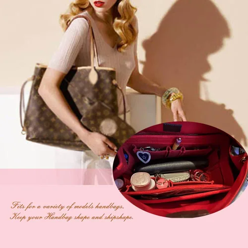 Miniatura 6 de Organizador de bolso organizador de bolsos de tela de fieltro para bolsa 3 tamaños para Speedy Neverfull