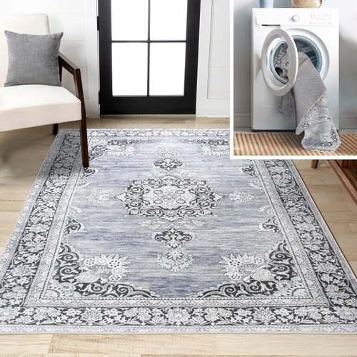 Miniatura 8 de JONATHAN Y Bausch - Alfombra lavable a máquina de 2 x 8 pies, felpilla envejecida y bohemia para sala de estar, dormitorio, cocina, oficina, fácil