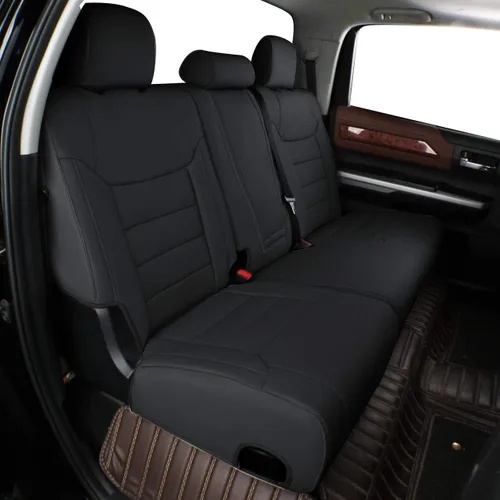 Miniatura 15 de EKR Fundas para asientos de Tundra de ajuste personalizado para Toyota Tundra Double Cab 2014 2015 2016 2017 2018 2019 2020 2021 - Neopreno (negro)