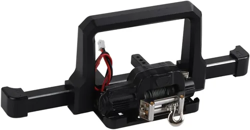 Miniatura 5 de Parachoques delantero de coche RC con cabrestante, pieza de actualización de aleación de aluminio resistente para accesorios de orugas Axial SCX10 II
