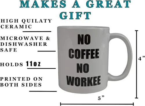 Miniatura 3 de Rogue River Tactical La mejor taza de café divertida, sin café, sin trabajo, gran idea de regalo para el hogar o el trabajo, oficina, fiesta, jefe