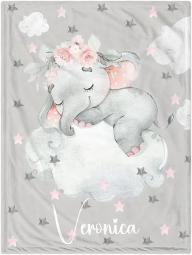 Miniatura 27 de Manta de bebé personalizada para niñas y niños, manta de bebé personalizada con nombre, mantas de regalo personalizadas súper suaves para niños