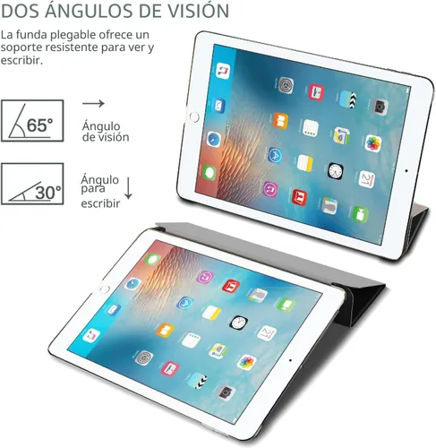 Miniatura 5 de ProCase Funda Inteligente para iPad Air de 10,5" 3ª Generación 2019 / iPad Pro 2017, Funda Delgada con Soporte con Parte Trasera Translúcida Negro