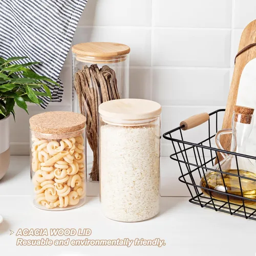 Miniatura 5 de PATIKIL Tapas para tarros de conservas de madera de boca regular, tapas de frascos de bola, tapas de madera con sello de silicona hermético, tapas