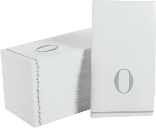 Miniatura 9 de Luxe Party Paquete de 56 servilletas con monograma, letra I inicial, desechables, aerolínea premium, sensación de lino, ajuste decorativo de mesa
