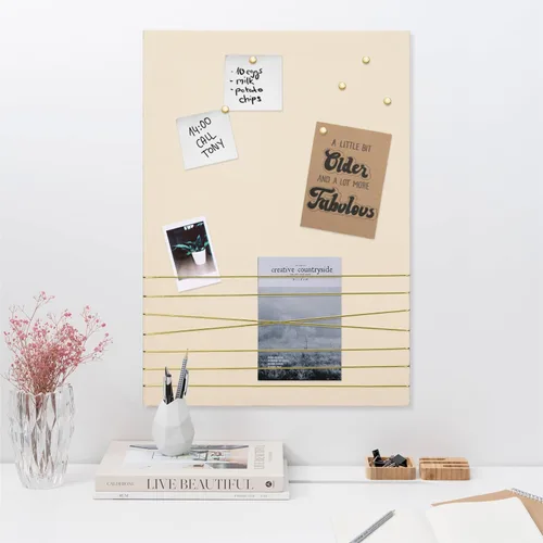 Miniatura 11 de Navaris Tablón de anuncios de tela, 12 x 17 pulgadas, tablero de memoria de terciopelo para pared para mostrar collages de fotos, imágenes, notas