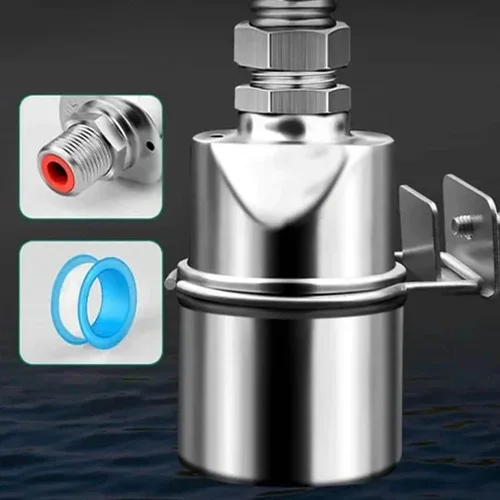 Miniatura 4 de Válvula de flotador de control de nivel de agua completamente automático de acero inoxidable 304 Válvula de bola flotante Controlador automático