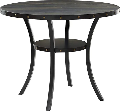 Miniatura 9 de New Classic Furniture Classic Furniture Crispin - Mesa de comedor redonda de madera maciza, 48 pulgadas, color gris