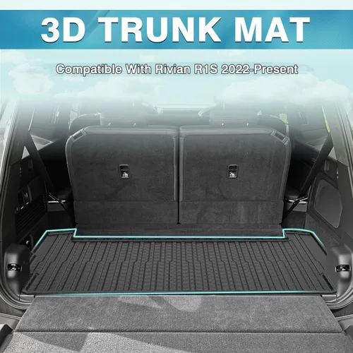 Miniatura 2 de Mixsuper Forro de carga para Rivian R1S 2022-2024 2025, alfombrilla para maletero para todo tipo de clima, para accesorios R1S, alfombrilla