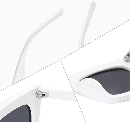 Miniatura 4 de VANLINKER Pequeñas gafas de sol de ojo de gato delgadas de moda para mujer, sombra cuadrada pequeña retro VL9555