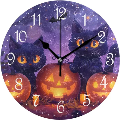 Miniatura 11 de ALAZA Reloj de pared de vaca de granja de 10 pulgadas, funciona con pilas, silencioso, sin tictac, decoración del hogar para cocina, sala de estar