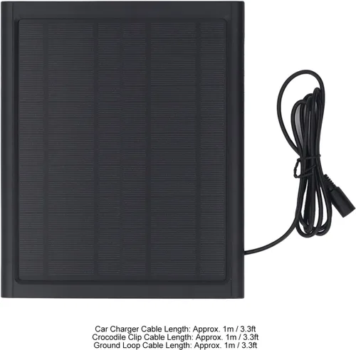 Miniatura 3 de Garosa Cargador de panel solar de 6 W y 16 V, mantenedor de batería solar portátil con carga rápida inteligente y alta tasa de conversión