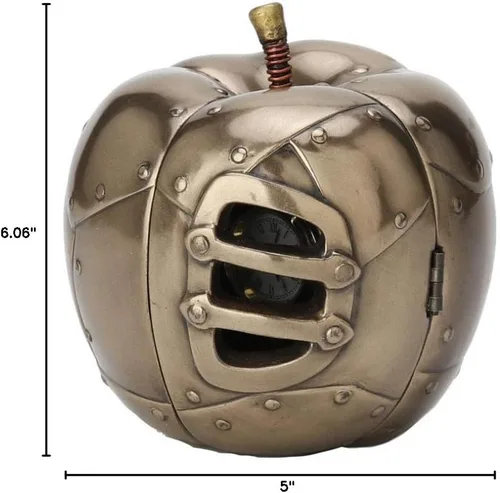 Miniatura 5 de Veronese Design Estatuilla Steampunk Mechanicus de 3.5 pulgadas con acabado de bronce antiguo, escultura de frutas