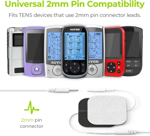 Miniatura 6 de AUVON TENS - Almohadillas de electrodo de 2 x 2 pulgadas, paquete de 48 unidades, almohadillas reutilizables sin látex con autoadhesión mejorada