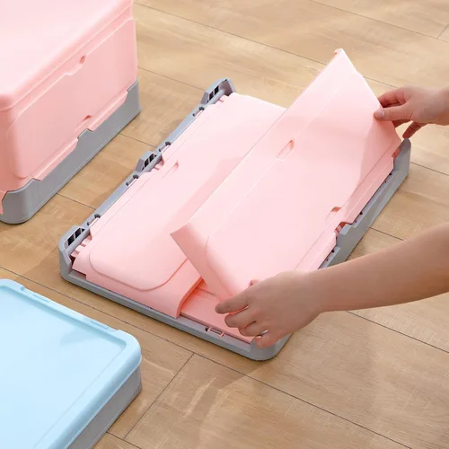 Miniatura 2 de Caja de almacenamiento plegable, caja de almacenamiento de libros para estudiantes, caja de almacenamiento plegable para ropa, aperitivos, juguetes