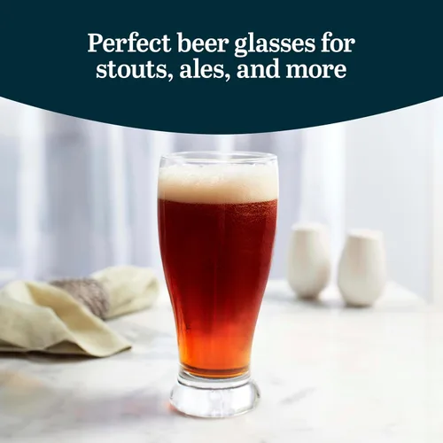 Miniatura 2 de Libbey Paquete de 12 vasos de cerveza clásicos de pub, apilables, modernos vasos de cerveza de bar, grandes multiusos, para Stouts, Ales y más Pub 12
