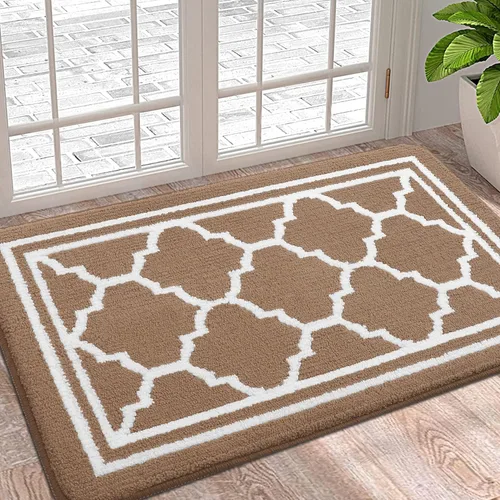 Miniatura 37 de Buganda Alfombra para Puerta Interior, Felpudo Resistente a la Suciedad y Absorbente, Antideslizante, Alfombras de Perfil Bajo para Entrada Marrón