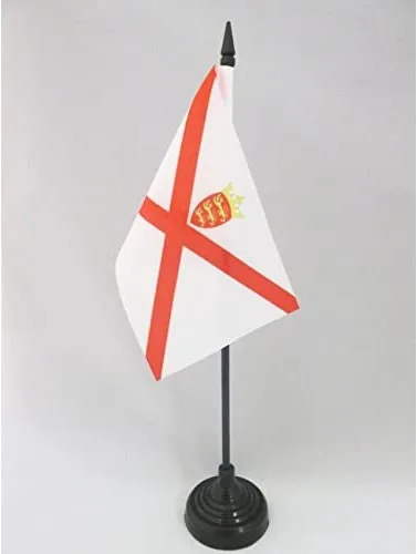 Miniatura 19 de United Kingdon Coat of arms Table Flag 5'' x 8'' - UK - British - England Desk Flag 21 x 14 cm - Black plastic stick and base - AZ FLAG Escudo