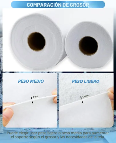 Miniatura 4 de PLANTIONAL Forro polar fusible planchado: 11.8 pulgadas x 10 yardas de peso medio loft unilateral para planchar en vellón fusible blanco