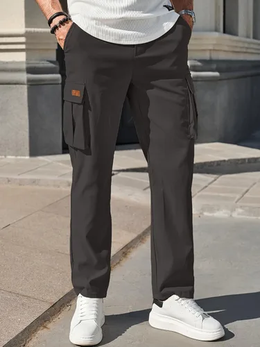 Miniatura 4 de Pantalones cargo casuales para hombre, pantalones de senderismo con cordón, pantalones de entrenamiento tácticos para hombre