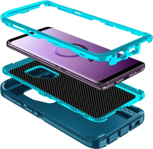 Miniatura 7 de Funda para Galaxy S9, resistente a prueba de golpes, a prueba de polvo/caídas, 3 capas, protección de cuerpo completo, funda resistente para Galaxy