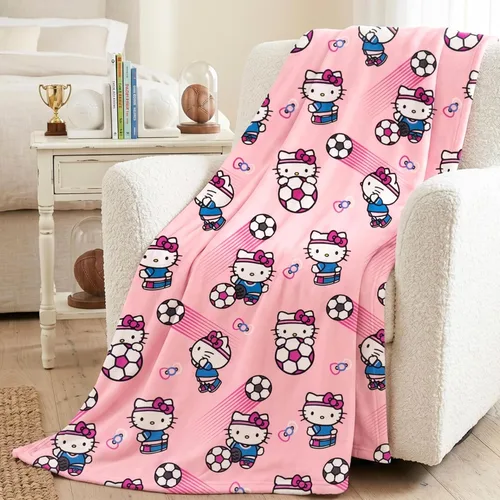 Miniatura 10 de Coleccionables Hello Kitty & Friends Ropa de cama Manta súper suave y acogedora, 62 in x 90 in, (Producto oficialmente licenciado) de Franco Hello