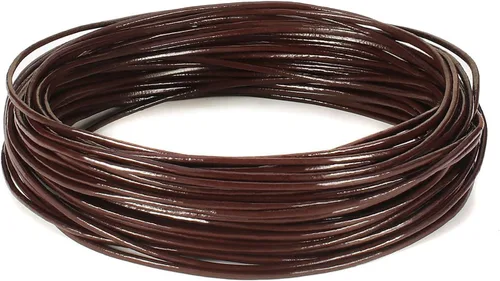 Miniatura 20 de Cordones de cuero redondos genuinos Beadnova de 0.05 a 0.19 in para el collar de la pulsera que rebordea la fabricación de la joyería, 01.blanco