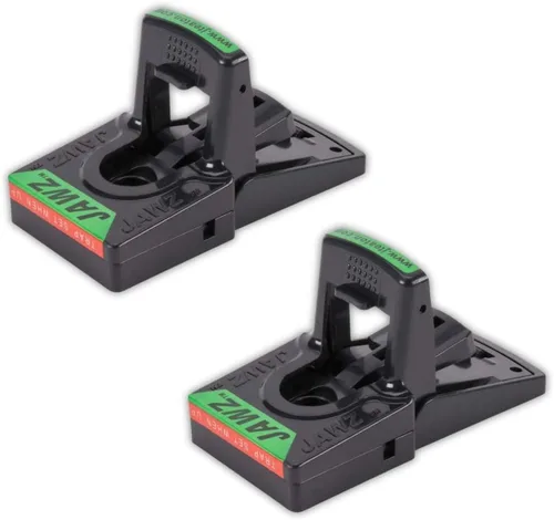 JT Eaton 409 Jawz - Trampa de plástico para ratones para cebo sólido o líquido, trampas para ratones de matar instantáneamente, eliminación sin
