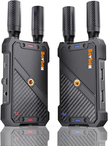 Miniatura 5 de Receptor HDMI inalámbrico, kit de receptor inalámbrico HDMI de 1312 pies, 1080P, compatible con control remoto IR de transmisión desde PC, cámara