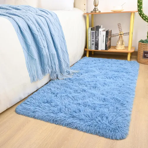 Miniatura 28 de Keeko Alfombras Esponjosas para Sala de Estar y Dormitorio, Alfombra Suave de Felpa para Junto a la Cama, Alfombra Grande Moderna para Interiores