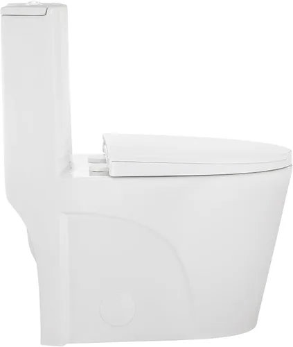 Miniatura 8 de Swiss Madison SM-1T254 St. Tropez - Inodoro de una pieza con descarga dual Tornado, 0.8/1.28 GPF, con asiento de cierre suave, altura cómoda BLANCO
