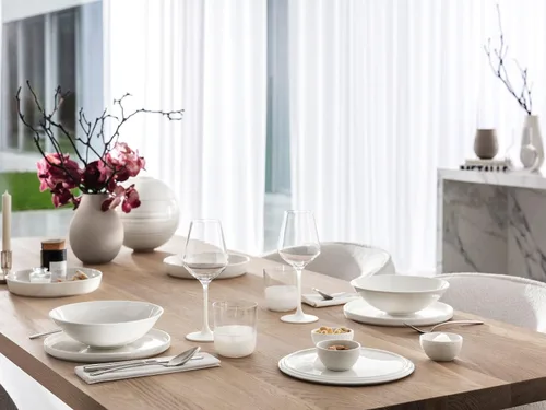 Miniatura 5 de Villeroy & Boch Manufacture Rock Blanc - Cuenco profundo/llanta, 11.5 pulgadas, porcelana premium, color blanco