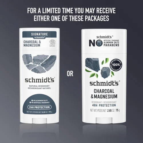 Miniatura 6 de Schmidt's - Desodorante natural unisex Charcoal and Magnesium, sin aluminio, sin olores por 24 h, certificado como natural, vegano y libre