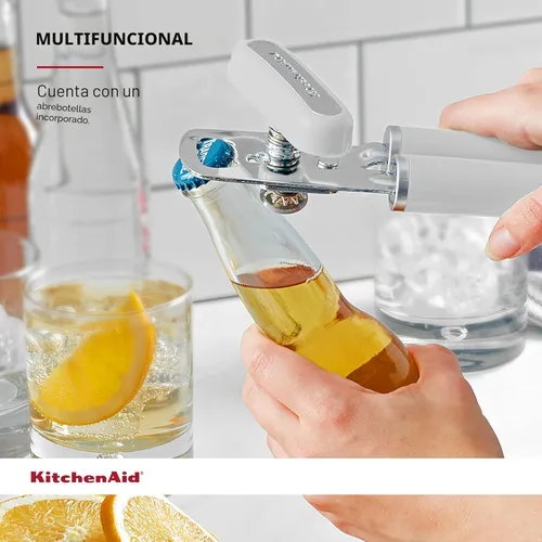 Miniatura 4 de KitchenAid Abrelatas y abrebotellas multifunción clásico, fácil de usar, rueda de corte de acero inoxidable afilada, asas ergonómicas suaves