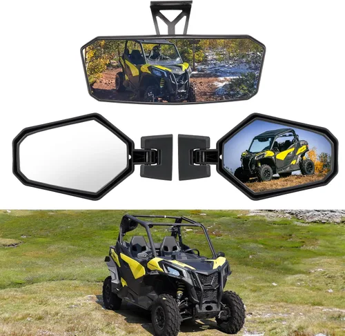 Miniatura 11 de A & UTV PRO Espejo retrovisor para Can Am Commander 2021-2026, espejos retrovisores centrales convexos para 2018-2026 Can Am Maverick Trail
