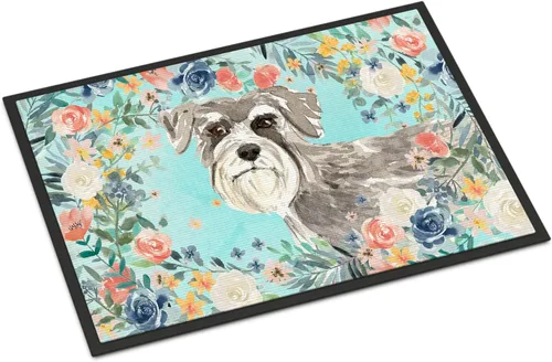 Caroline's Treasures CK3413JMAT Schnauzer #1 - Tapete para puerta delantera, 24 x 36 pulgadas, para interiores y exteriores, para entrada,