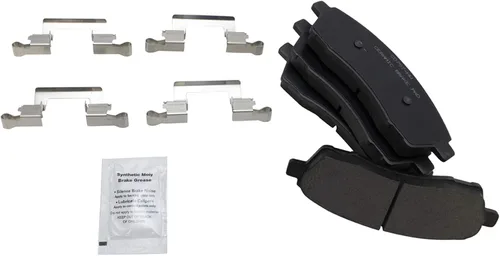 Miniatura 6 de TRQ Kit de pastillas de freno delanteras y traseras y rotores Kit de productos químicos para freno, pastillas de freno de cerámica compatible